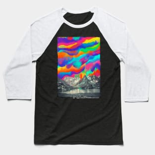 Skyfall Melting Northern Lights Baseball T-Shirt